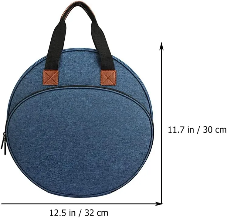 EXCEART Embroidery Kits Woven Handbag Portable Carrying Tote for Embroidery Project and Cross Tools Supplies for Crafters and Lovers Blue