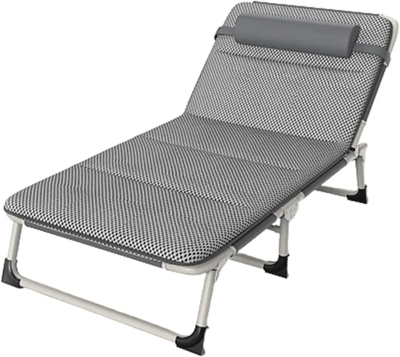 EYPKPL cots for Sleeping Portable Camping Cots 4-Level Adjustable Backrest Folding Camping Cot with Mattress Cot Load 441lbs Camping Cots for Adults Stretching Freely