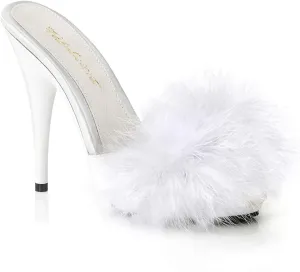 Fabulicious Women's Poise-501F Marabou Slipper