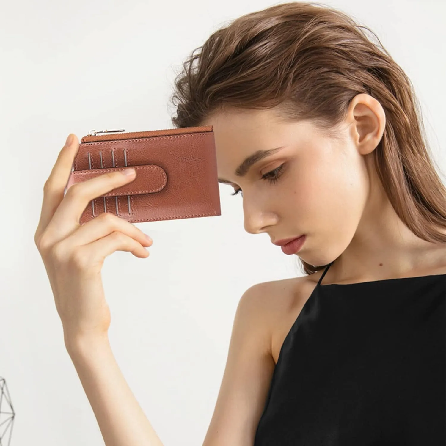 FALAN MULE Womens Wallet Genuine Leahter Bifold Credit Card Holder with Built-in Integrated Case