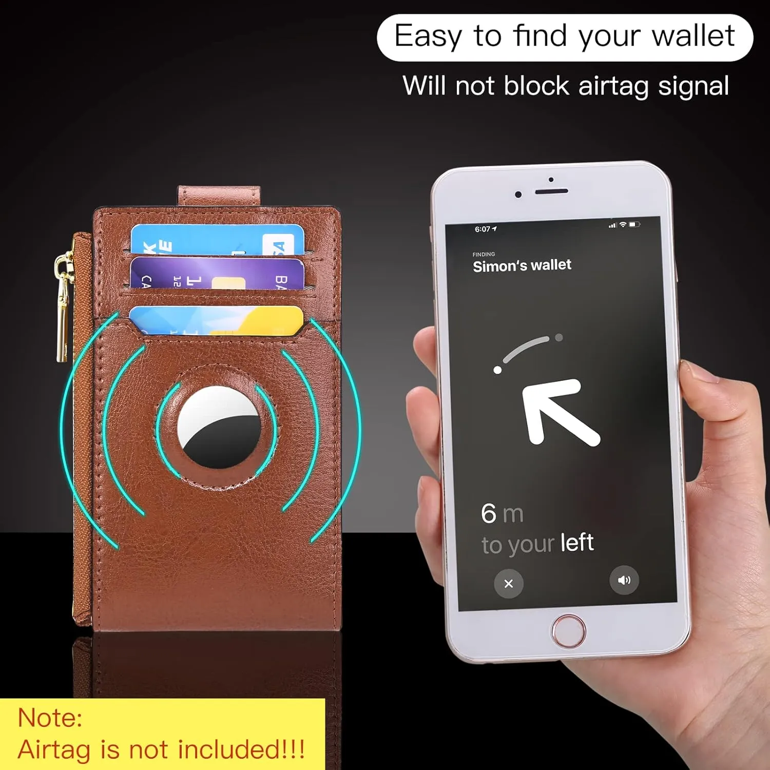 FALAN MULE Womens Wallet Genuine Leahter Bifold Credit Card Holder with Built-in Integrated Case