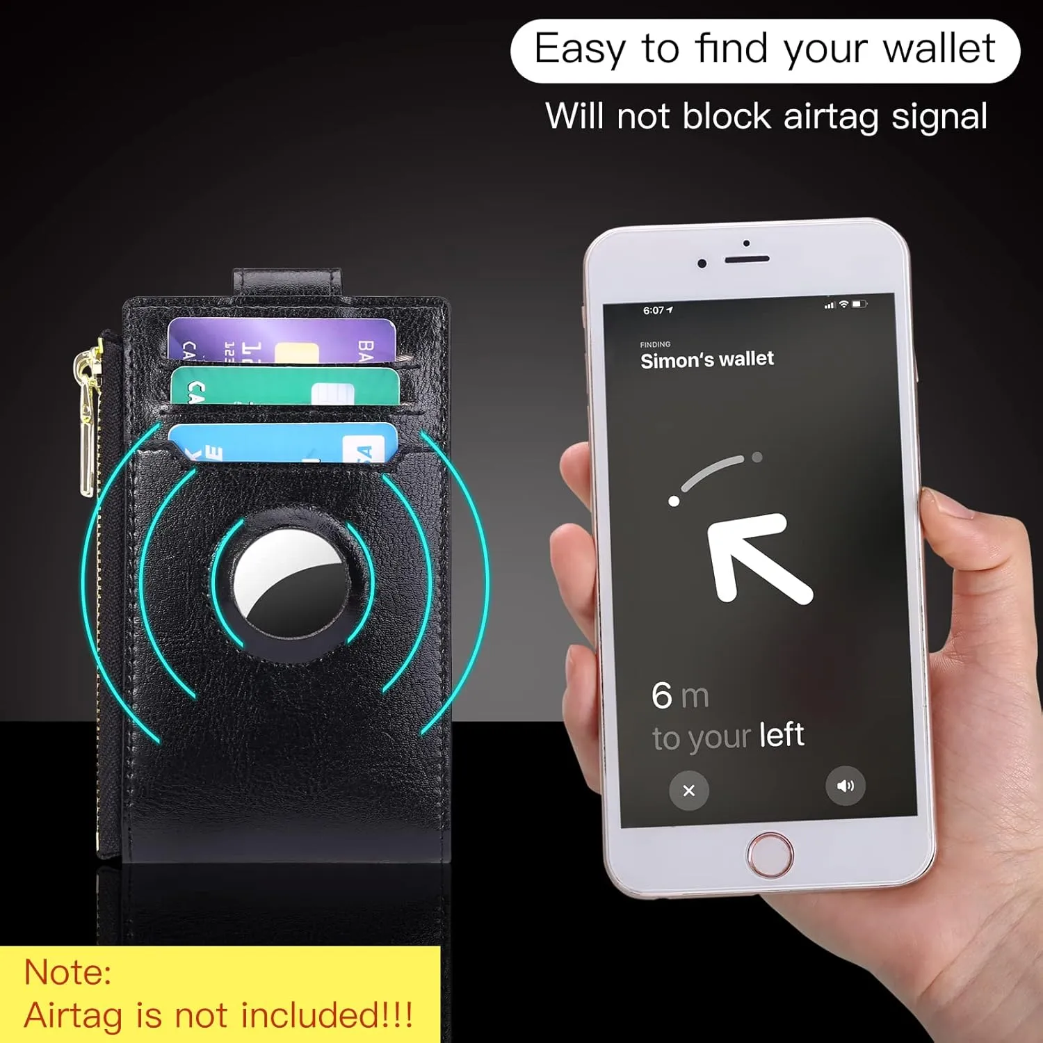 FALAN MULE Womens Wallet Genuine Leahter Bifold Credit Card Holder with Built-in Integrated Case