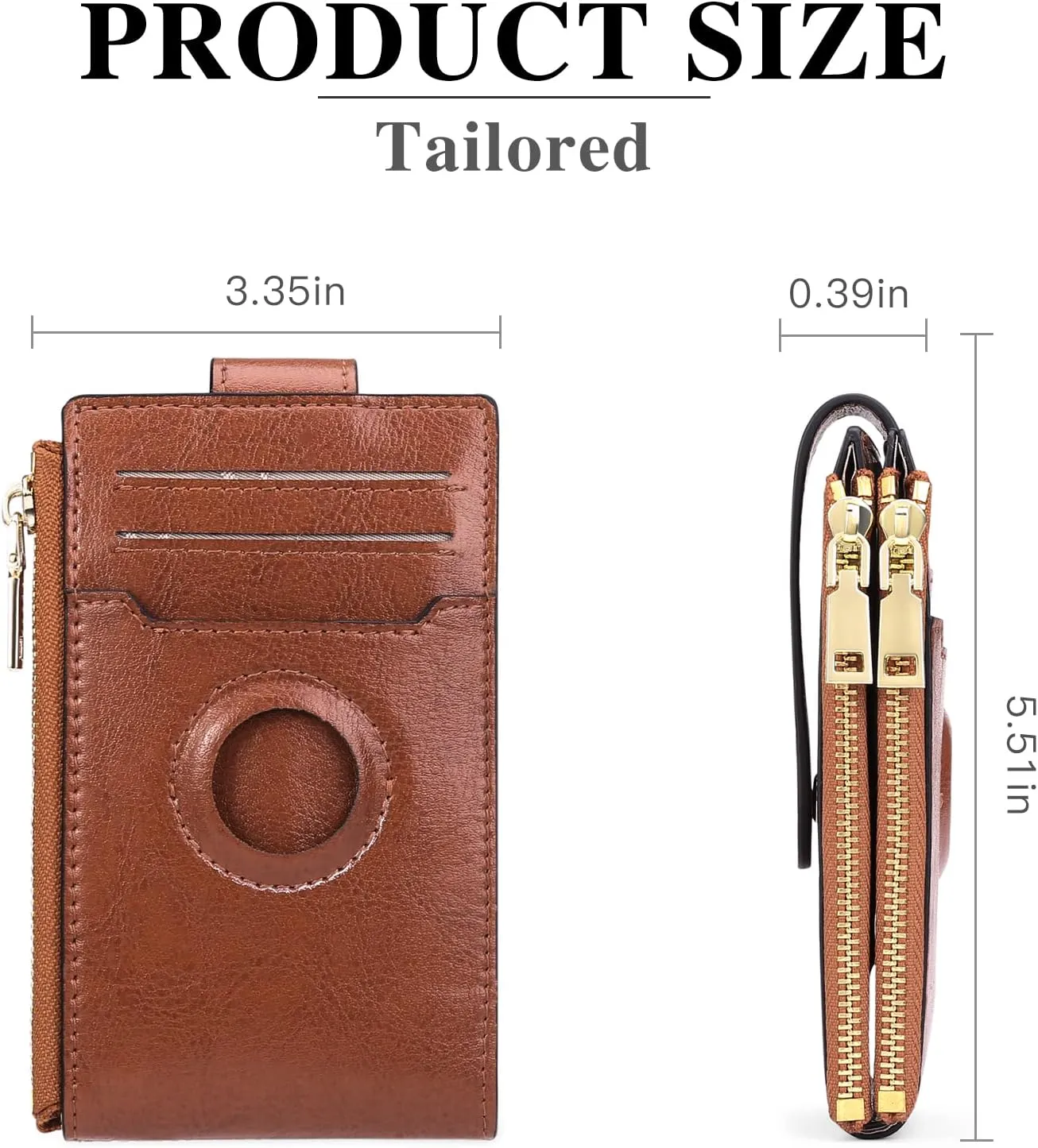 FALAN MULE Womens Wallet Genuine Leahter Bifold Credit Card Holder with Built-in Integrated Case