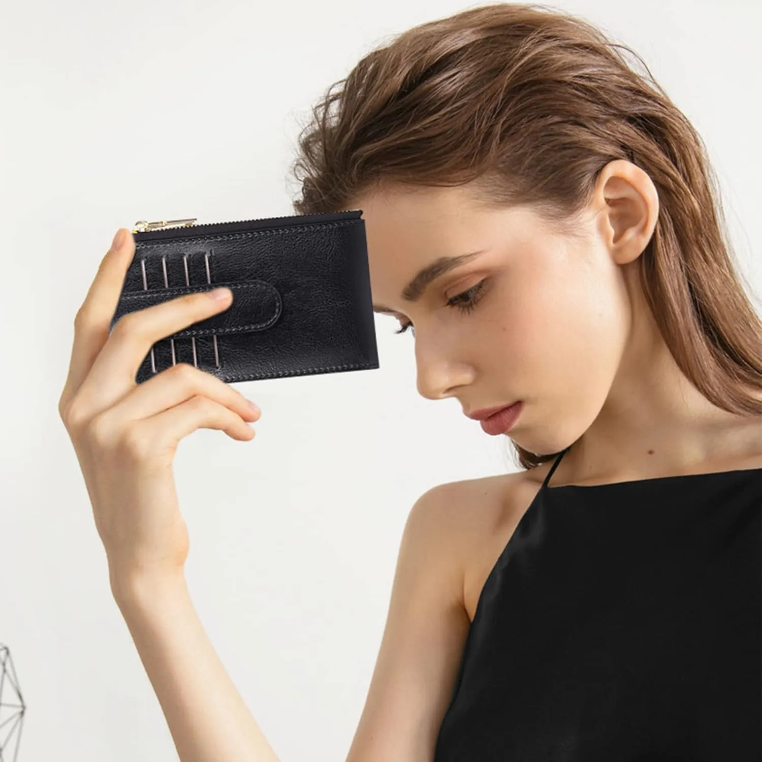 FALAN MULE Womens Wallet Genuine Leahter Bifold Credit Card Holder with Built-in Integrated Case