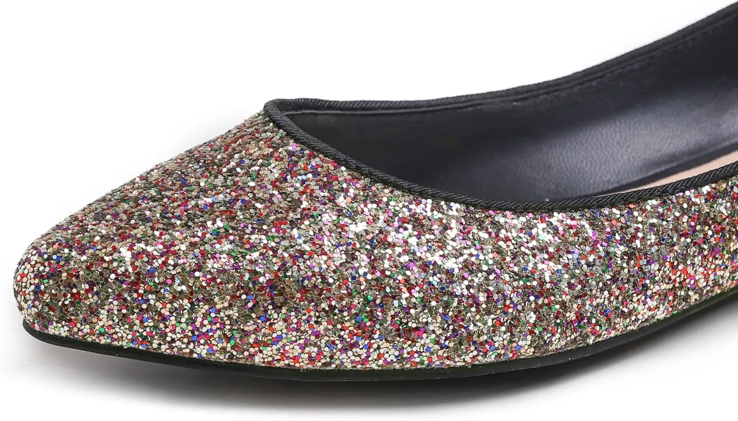 FEVERSOLE Women's Macaroon Colorful Memory Foam Cushion Insock Patent Ballet Flat