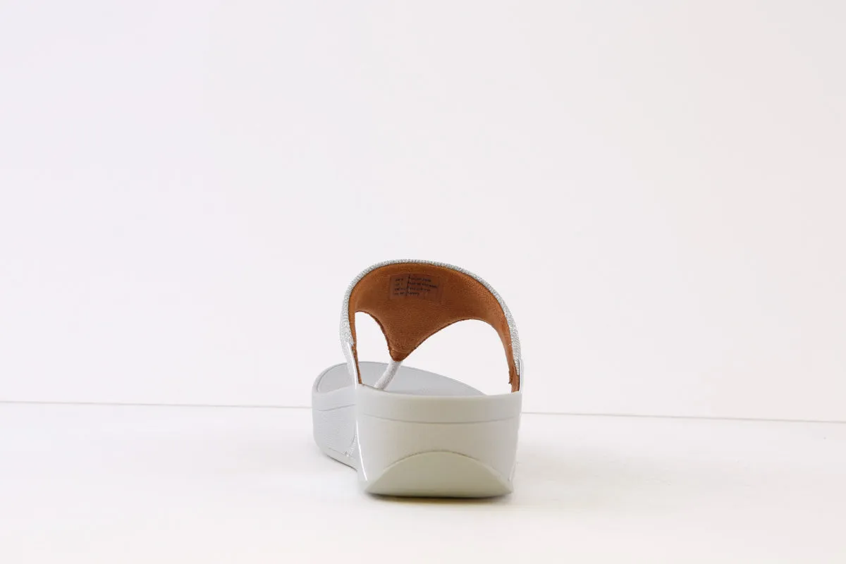 FITFLOP - LULU GLITZ TOE-POST MULE - SILVER