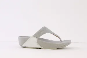 FITFLOP - LULU GLITZ TOE-POST MULE - SILVER