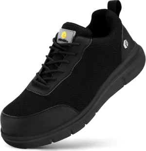 FitVille Steel Toe Shoes for Men Extra Wide Composite Toe Work Shoes for Men Puncture Proof