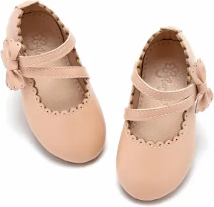 Flaryzone Toddler/Little Girls' Ballerina Flat Mary Jane Princess Dress Shoes - Wedding School Party