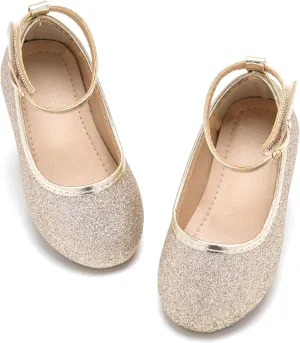 Flaryzone Toddler/Little Girls' Ballerina Flat Mary Jane Princess Dress Shoes - Wedding School Party