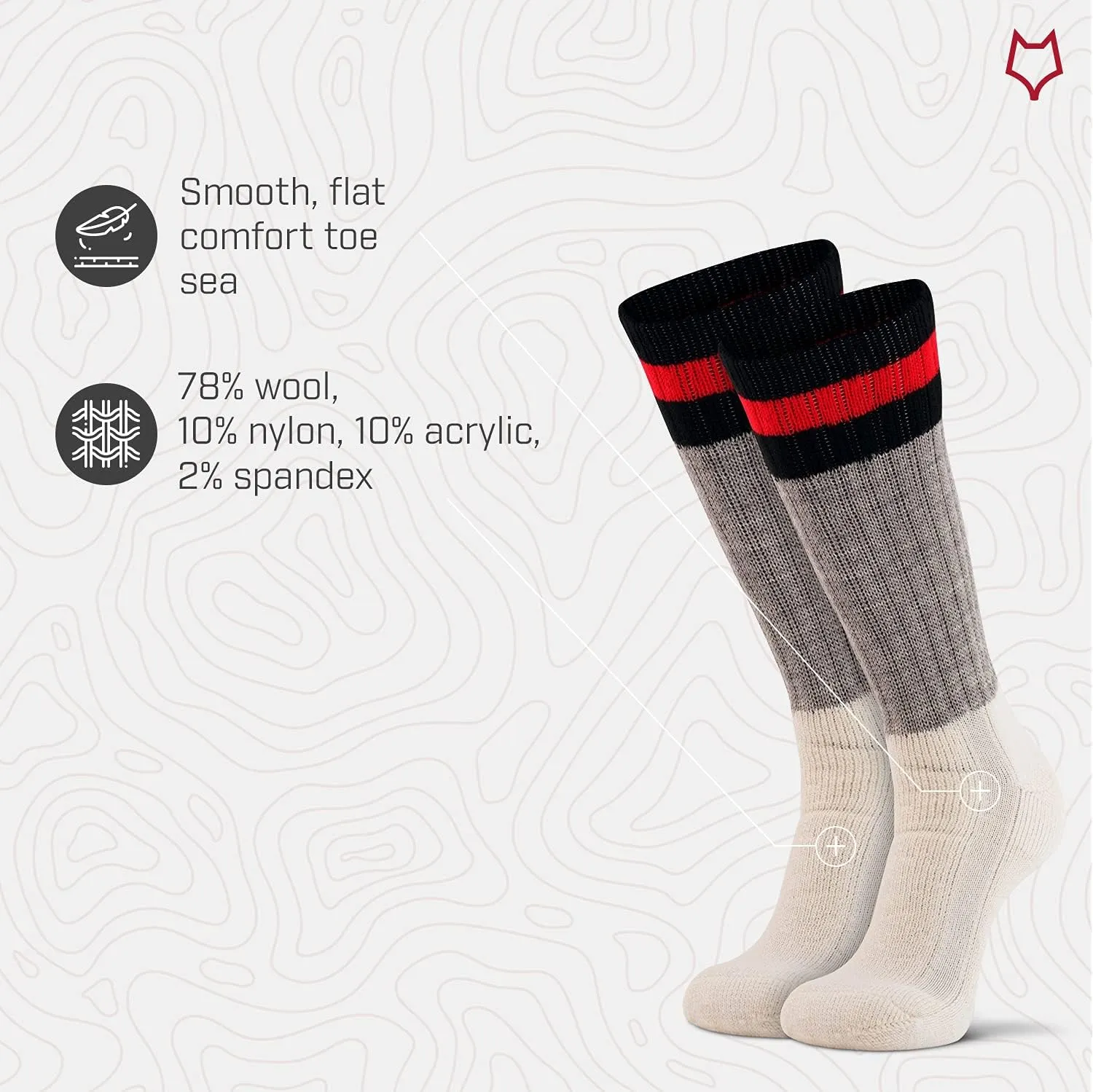 FOX RIVER Men's Outdoorsox Extra-Heavyweight Boot & Field Mid-Calf Socks