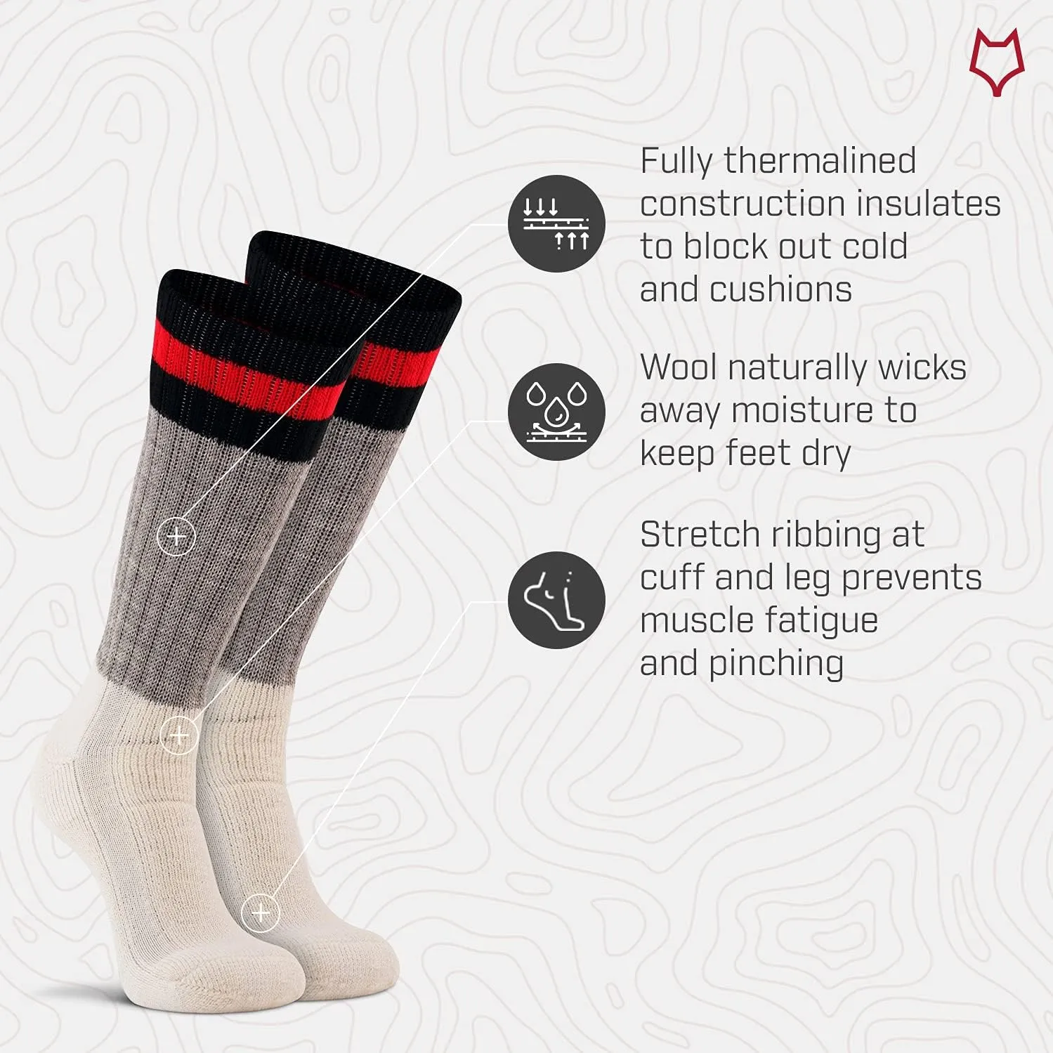 FOX RIVER Men's Outdoorsox Extra-Heavyweight Boot & Field Mid-Calf Socks