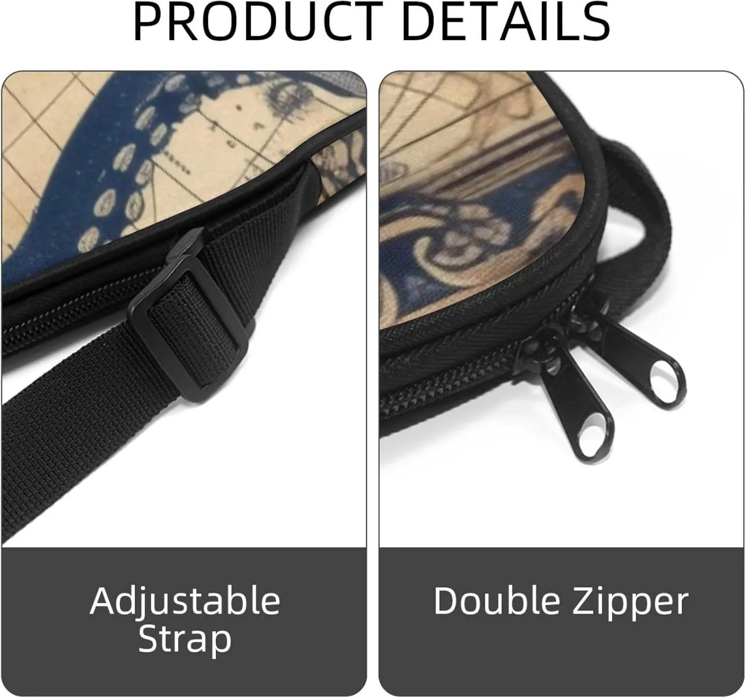 Funny Ocean Octopus Anchor Coastal Map Tennis Racquet Cover Bag Lightweight Bag with Adjustable Shoulder Strap