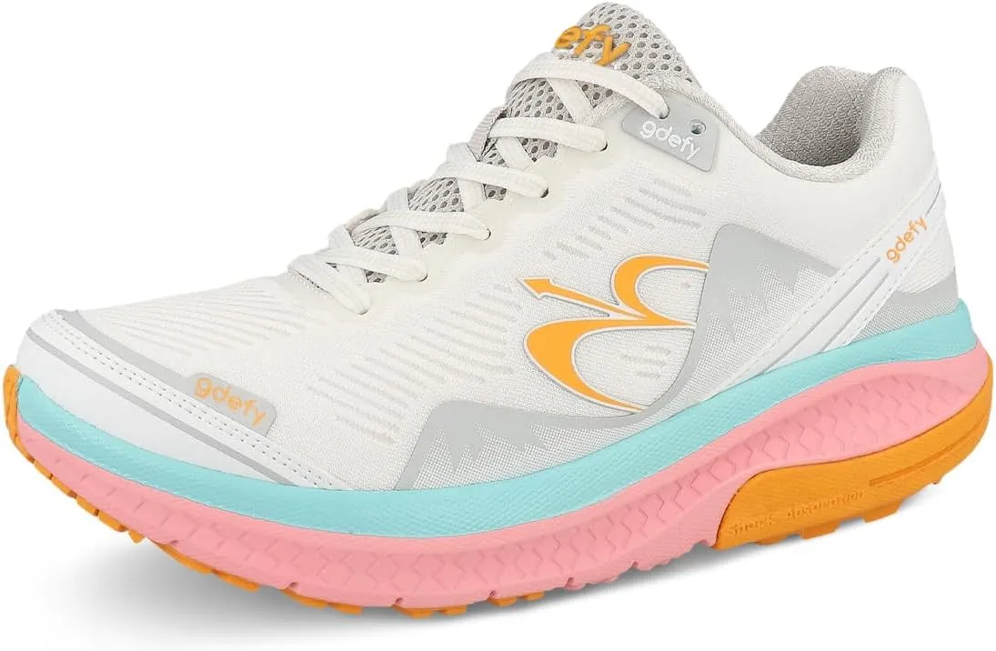 G-DEFY Mighty Walk Women’s Orthopedic Walking Shoe | VersoShock Technology for Pain Associated with Running | Prolonged Standing | Arch Support | Diabetic Shoes | Wide Shoes | Free Custom Orthotic