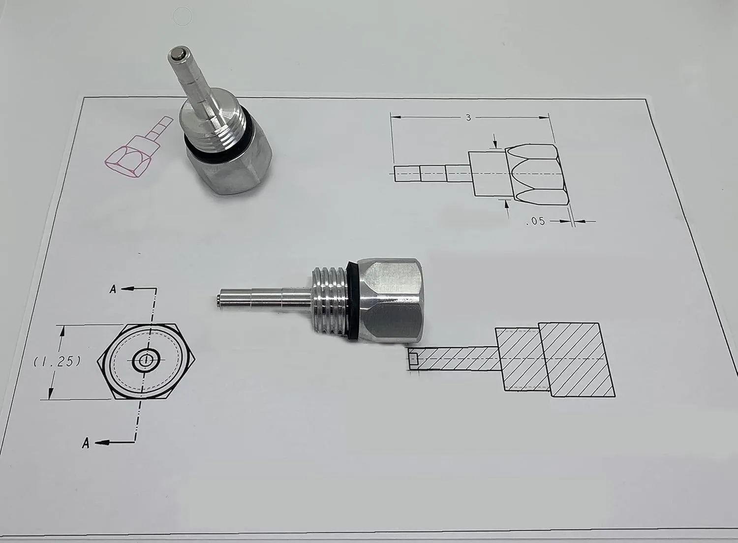 GenExhaust for Duromax Generator - Non Anodized Magnetic Oil Dipstick (See Description for Fitment)