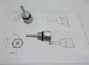 GenExhaust for Duromax Generator - Non Anodized Magnetic Oil Dipstick (See Description for Fitment)