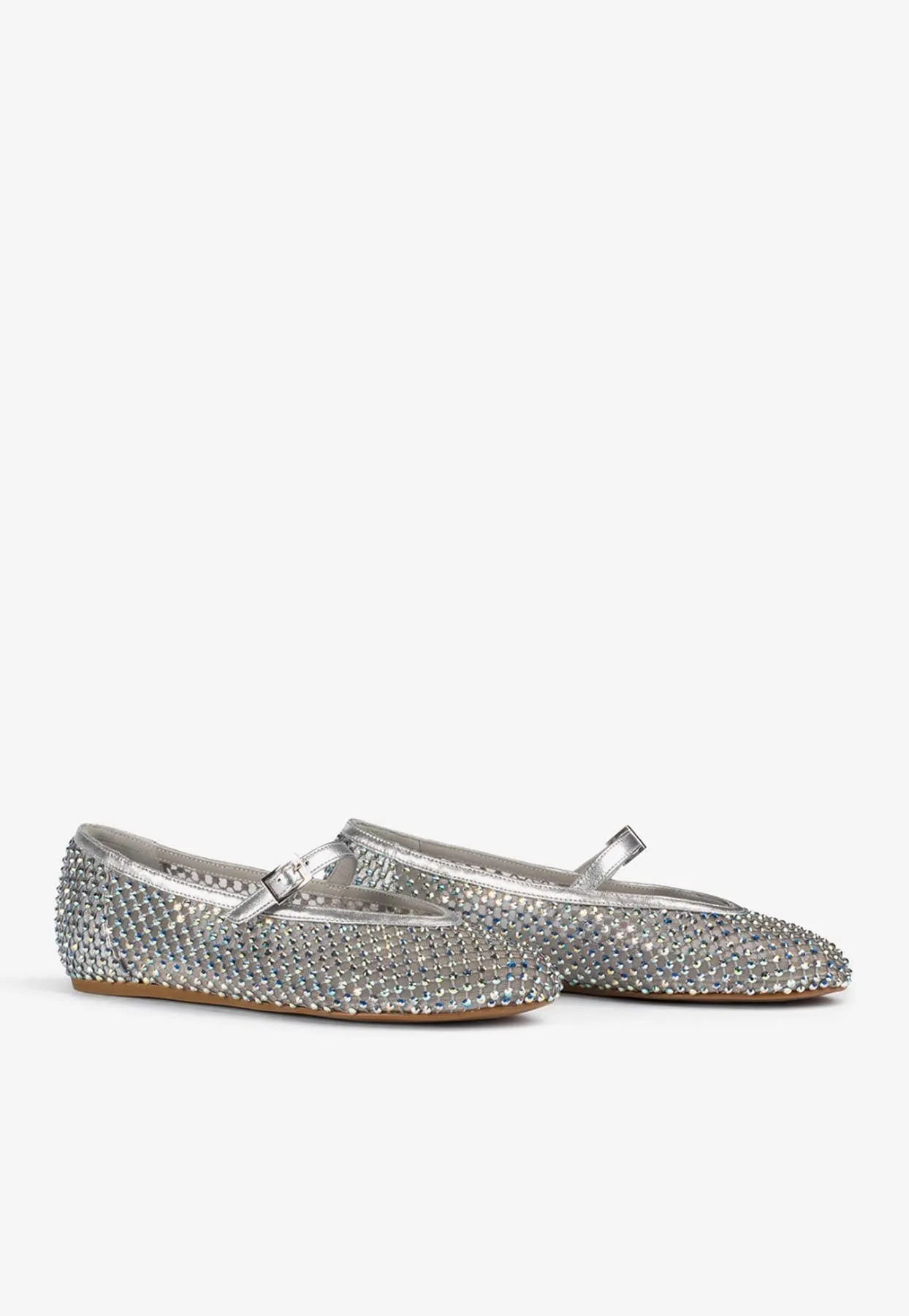 Gilda Crystal-Embellished Ballet Flats