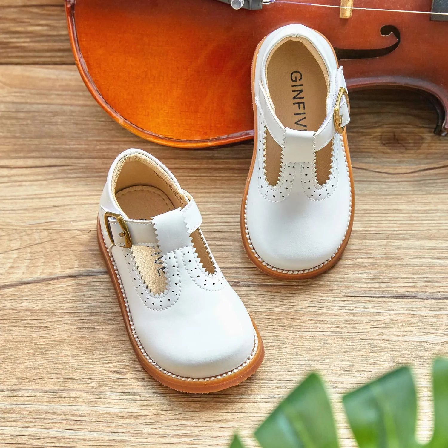 GINFIVE Toddler Little Girls Mary Janes Flats Girls Dress Shoes Kids Shoes