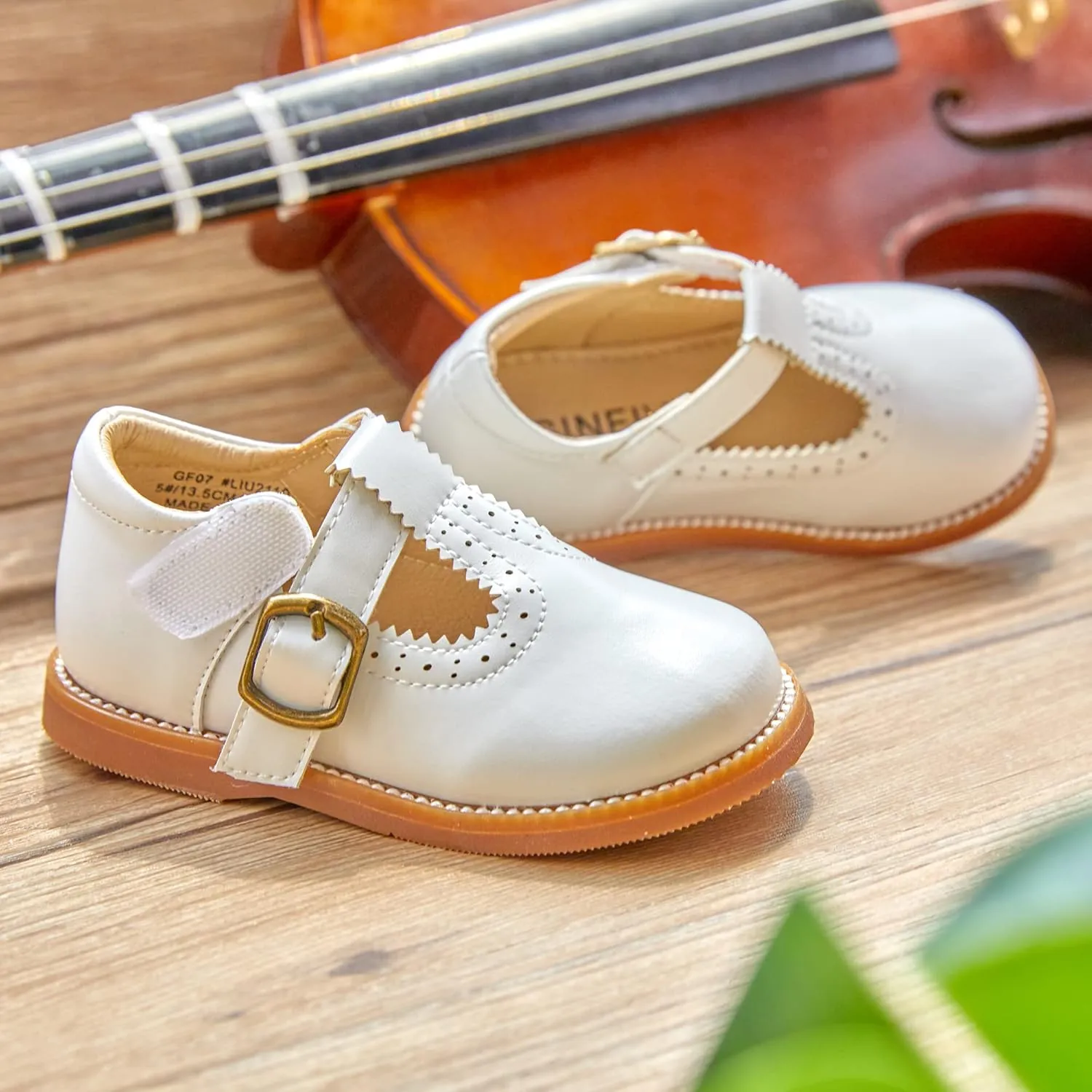 GINFIVE Toddler Little Girls Mary Janes Flats Girls Dress Shoes Kids Shoes