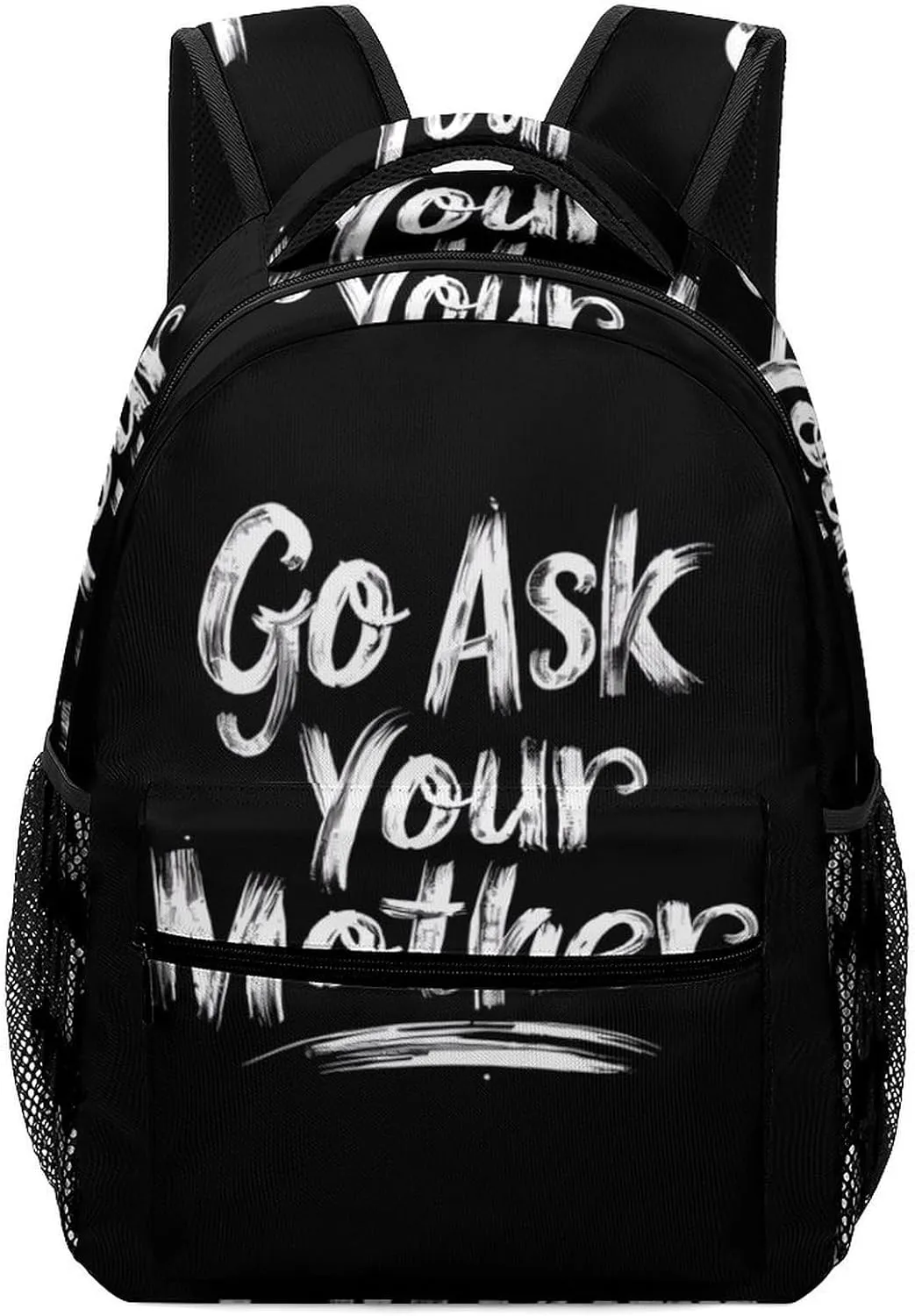 Go Ask Your Mother Unisex Backpack Casual Daypacks Lightweight Shoulders Bag for Camping Hiking Travel Gear