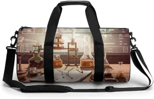 Gym Bag Chemistry Lab Duffel Bag for Men Women Overnight Bag with Shoe Compartment Workout Bags