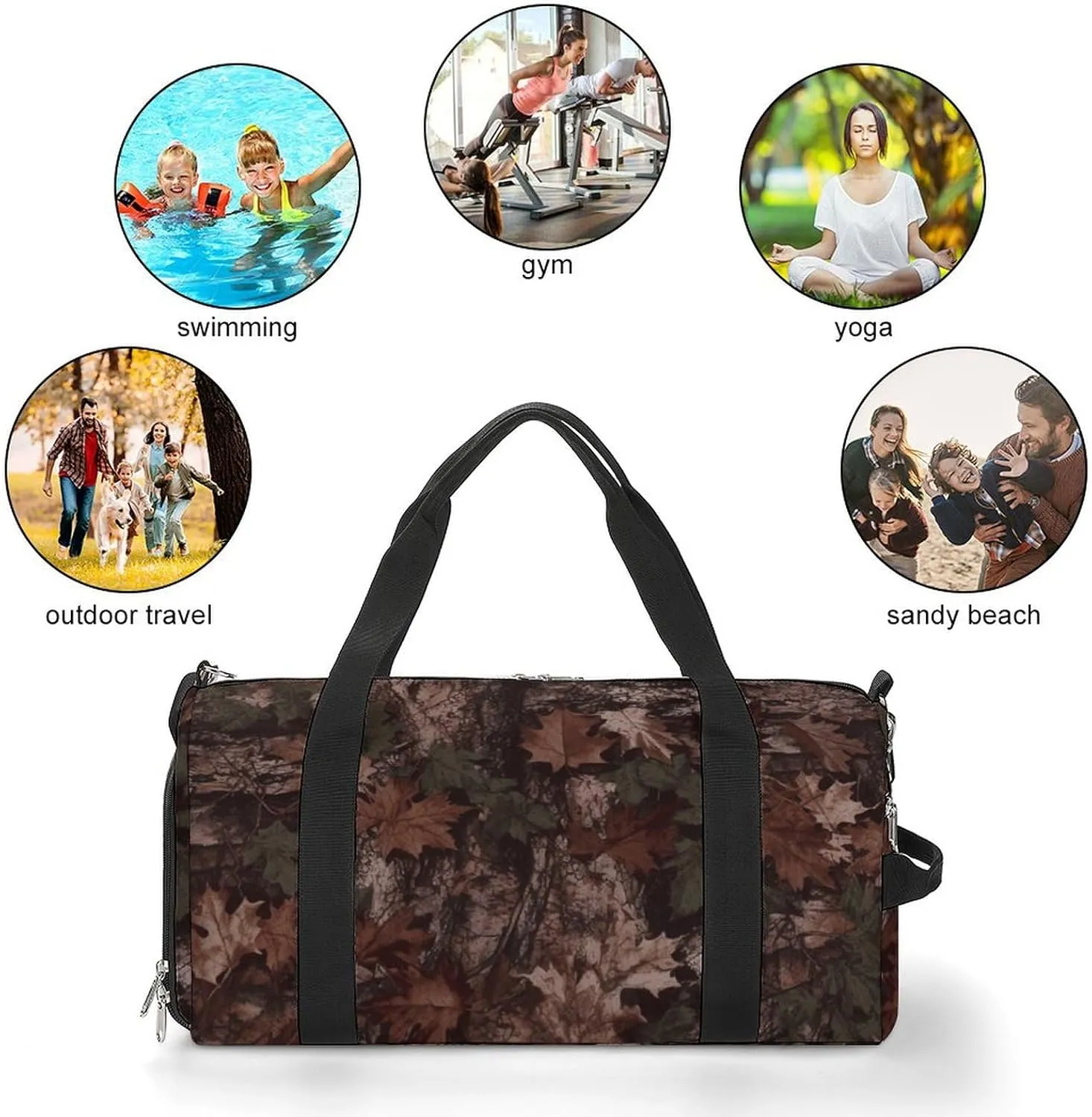 Gym Bag Outfitter Tuff Camo Duffel Bag for Men Women Travel Overnight Bag with Shoe Compartment Workout Bags