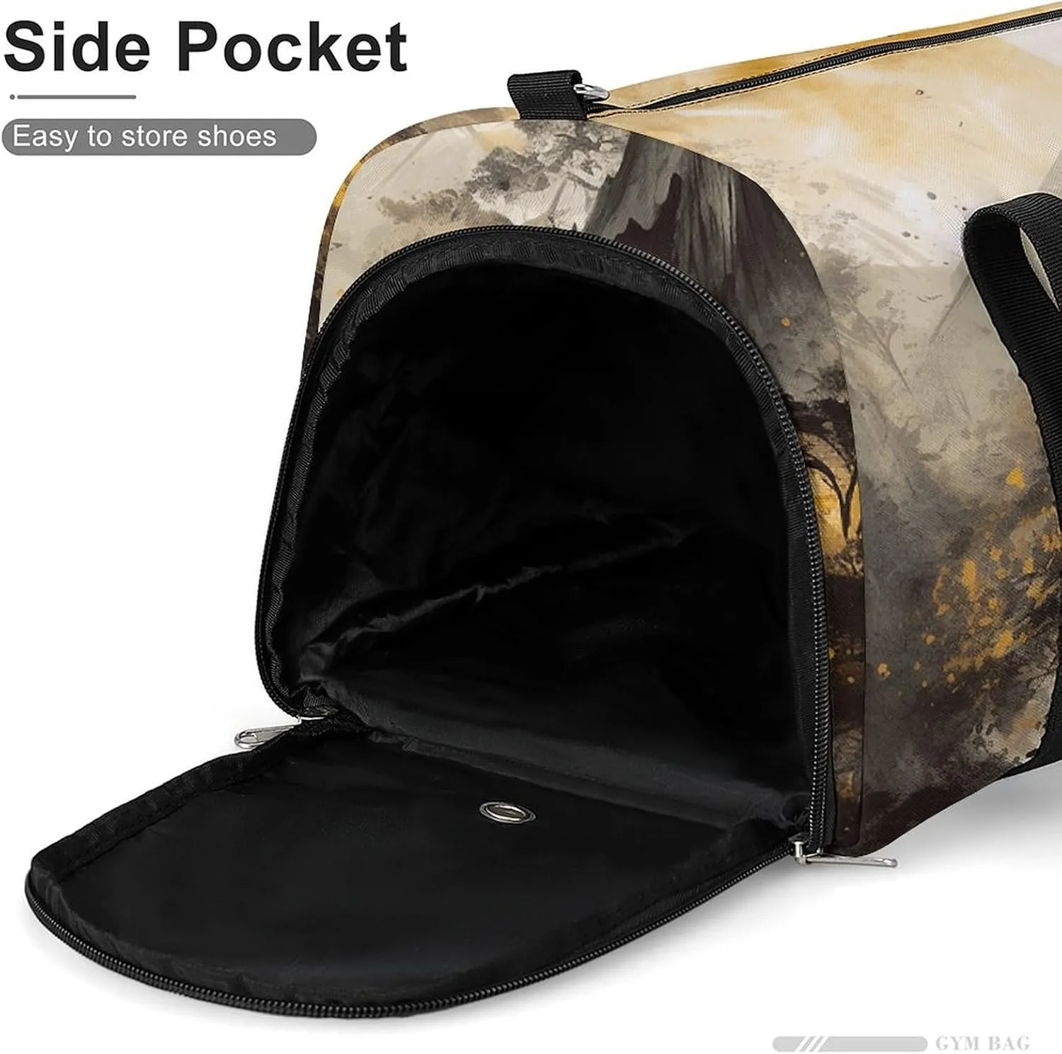 Gym Bags for Men Women A Painting of Mountains Duffle Bag Travel Overnight Bag with Shoe Compartment Tote Bags