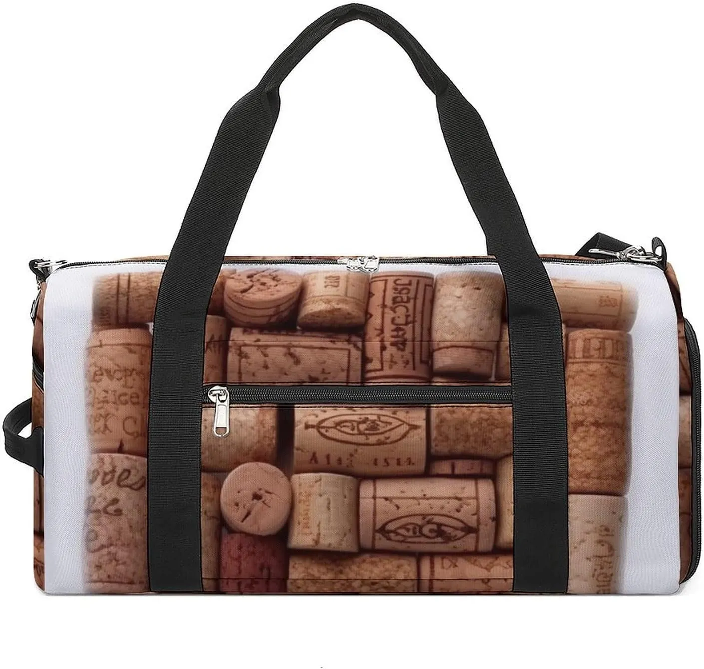 Gym Bags for Men Women Wine Cork Duffle Bag Travel Overnight Bag with Shoe Compartment Tote Bags