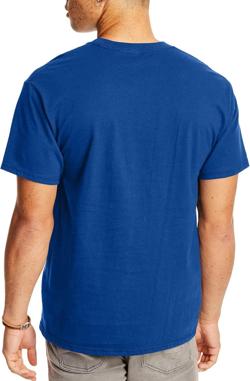 Hanes Men's Heavyweight Pocket T-Shirt, Beefy-T Full-Cut Cotton Pocket Tee for Men, Crewneck T-Shirt For Men, 1 or 2 Pack