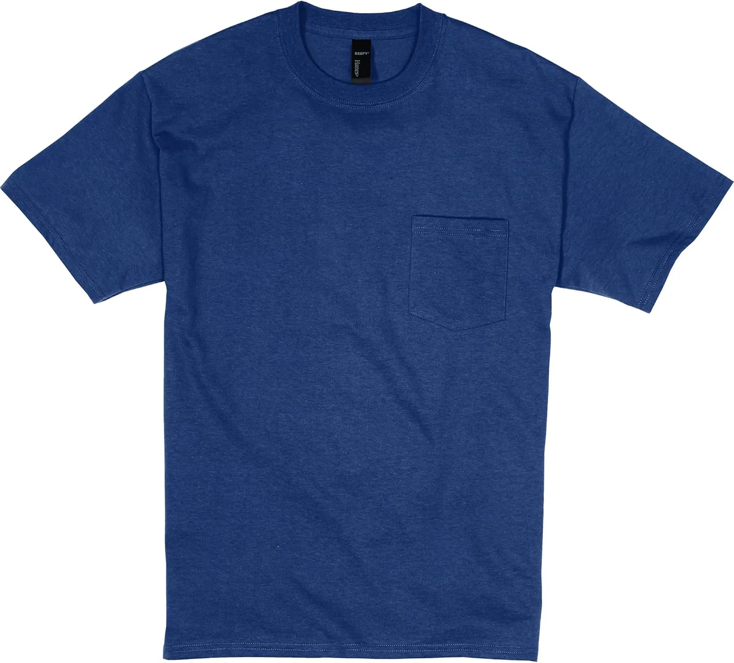 Hanes Men's Heavyweight Pocket T-Shirt, Beefy-T Full-Cut Cotton Pocket Tee for Men, Crewneck T-Shirt For Men, 1 or 2 Pack
