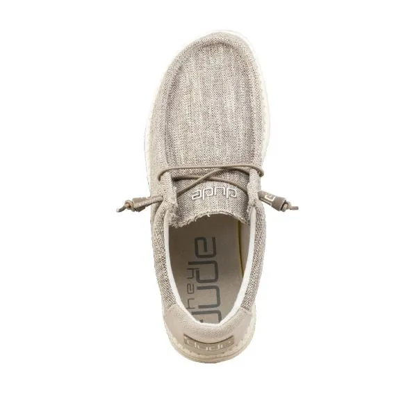 Hey Dude Beige Wally Woven Mens Shoes 110390500-BEIGE