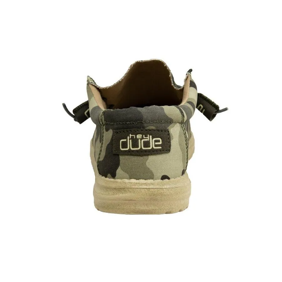Hey Dude Camo Wally Canvas Mens Casual Shoes 110067003
