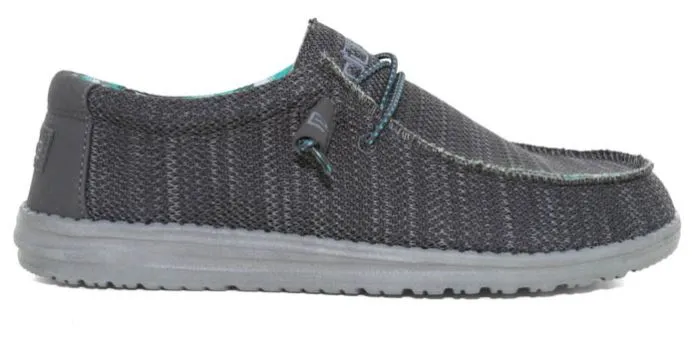 Hey Dude Charcoal Wally Sox Mens Casual Shoes 110354000