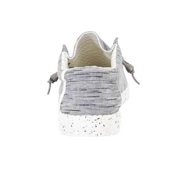 Hey Dude Stone White Wally Stretch Fleece Mens Shoes 110530703