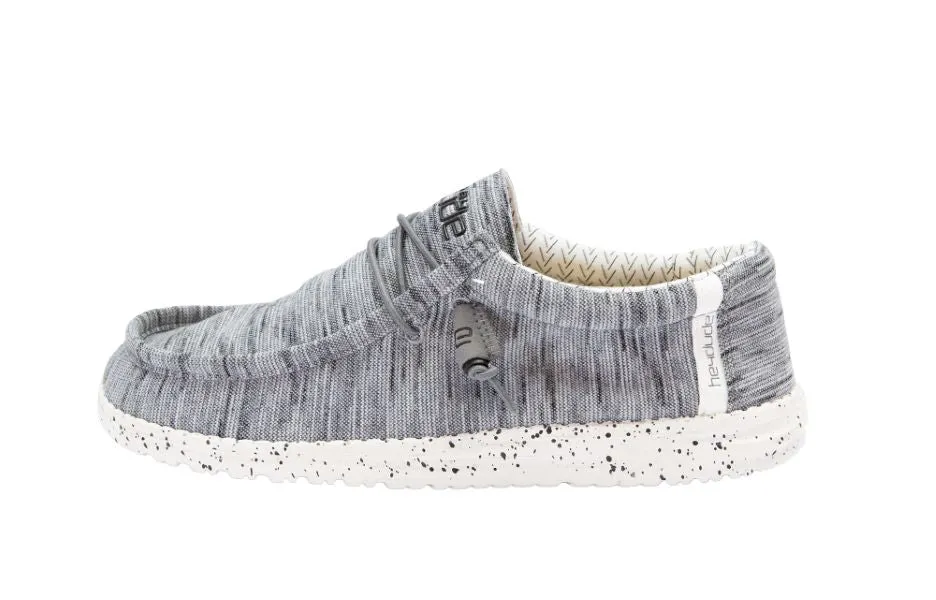 Hey Dude Stone White Wally Stretch Fleece Mens Shoes 110530703