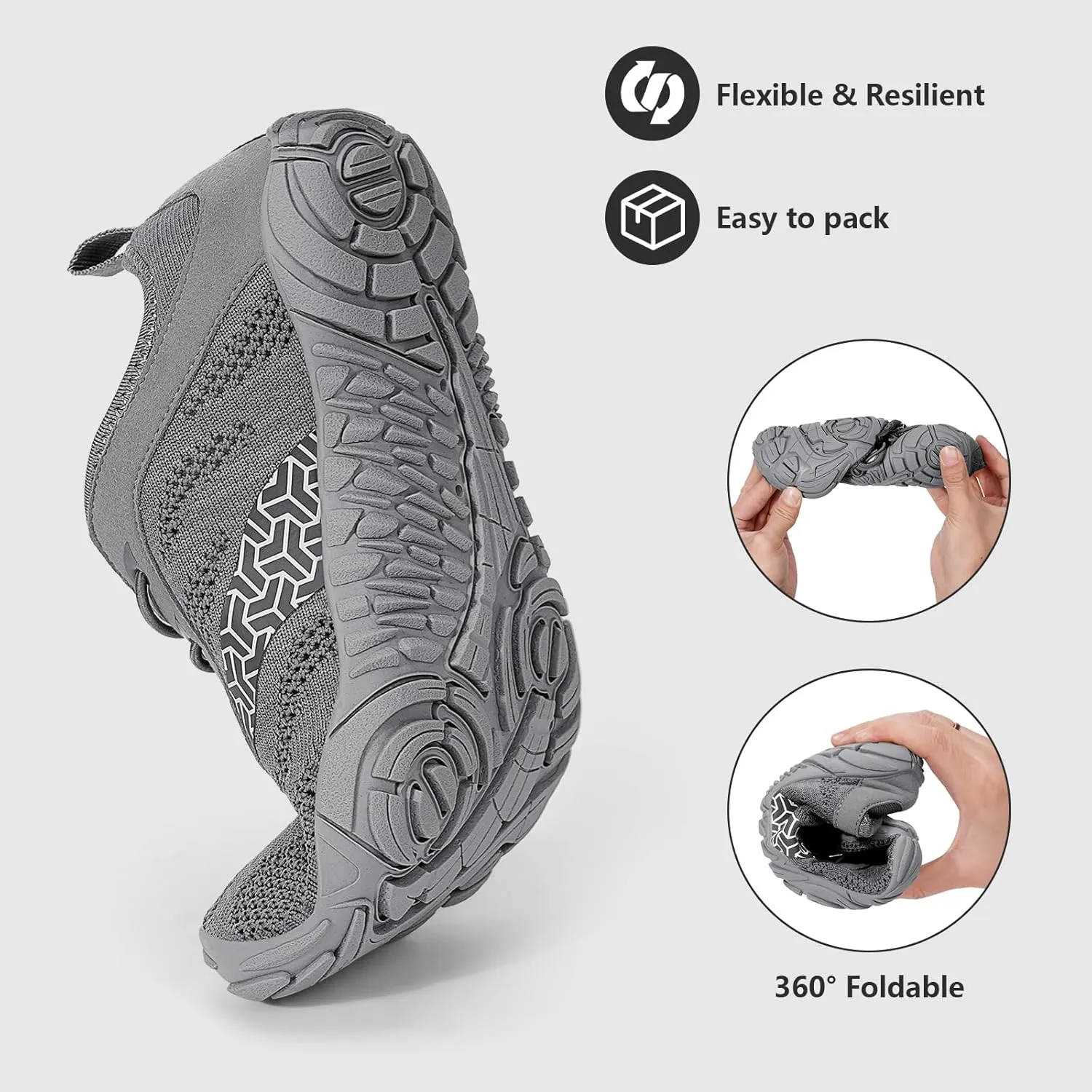 Hike Barefoot Shoes Women Men Wide Toe Box Zero Drop Footwear Lightweight Hike Shoe Non-Slip Grounded Shoes Women for Outdoor Trail Running Walking Weightlifting
