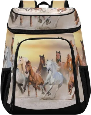 Horse Desert Horses Cooler Backpack Cooler Insulated Leak Proof Lunch Backpack 36 Cans Waterproof Soft for Men Women Picnic Hiking Camping Beach