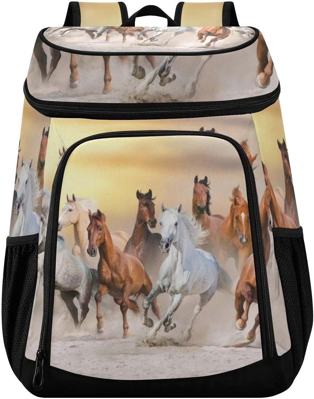 Horse Desert Horses Cooler Backpack Cooler Insulated Leak Proof Lunch Backpack 36 Cans Waterproof Soft for Men Women Picnic Hiking Camping Beach