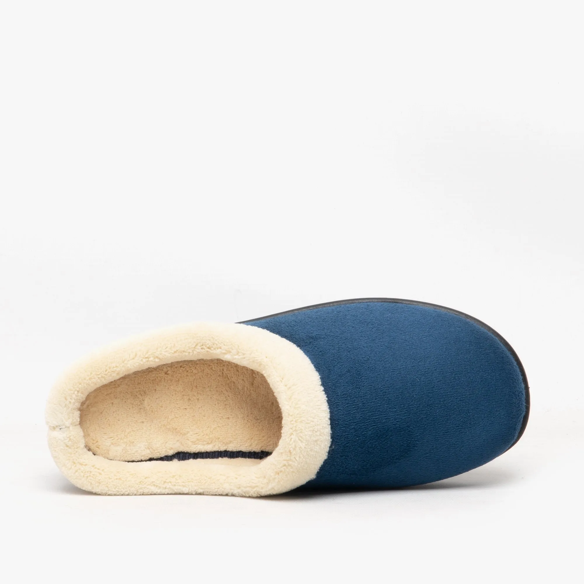 HOS Comfort SOPHIE Womens Teddy Lined Mules Navy
