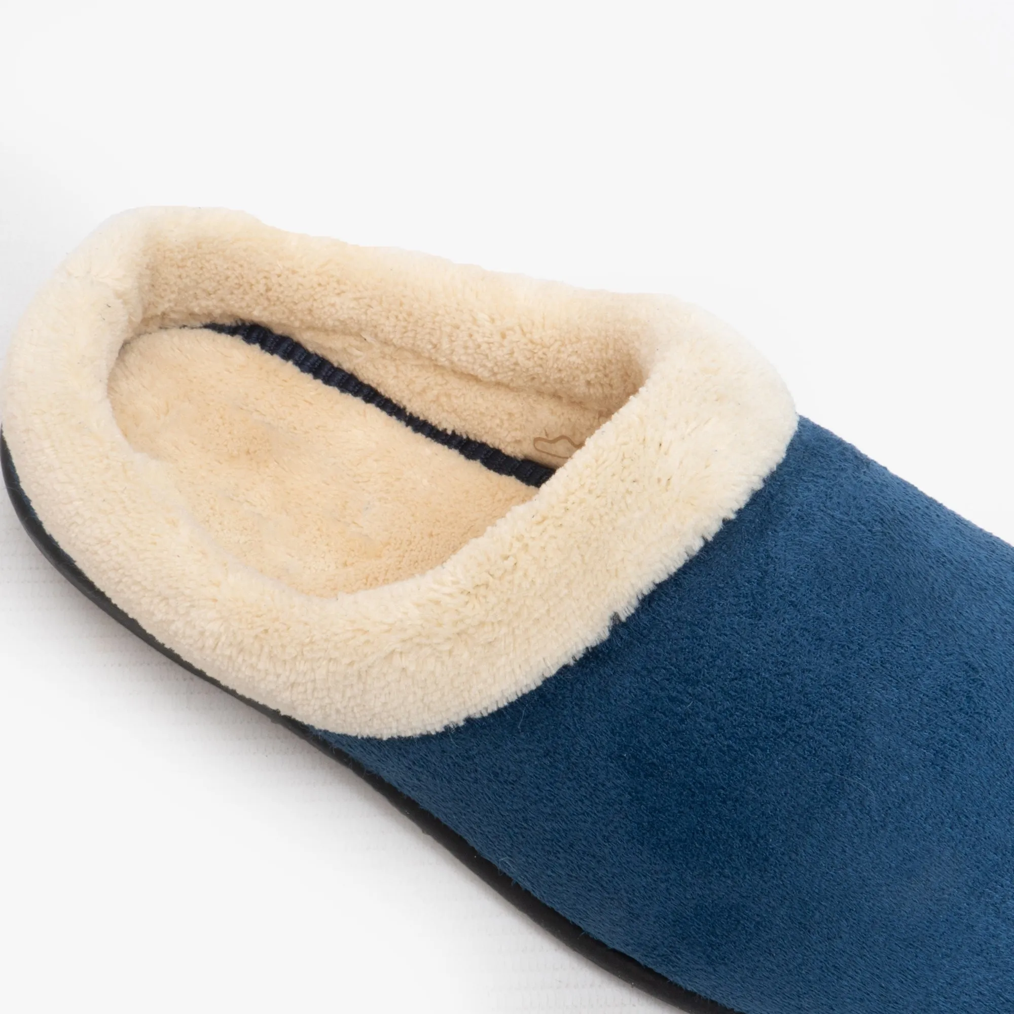 HOS Comfort SOPHIE Womens Teddy Lined Mules Navy