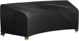 iBirdie Outdoor Sectional Cover for 96" Back 65" Front Curved Shaped Patio Sofa Waterproof Weatherproof 600D Heavy Duty Garden Furniture Cover for Outside Sectional Couch