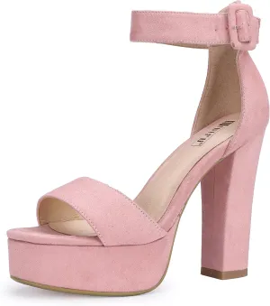 IDIFU Women's Ankle-Strap Heeled Sandal
