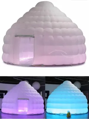 Inflatable Dome Igloo Tent LED Lights Luxury Air House for Advertising W/Blower