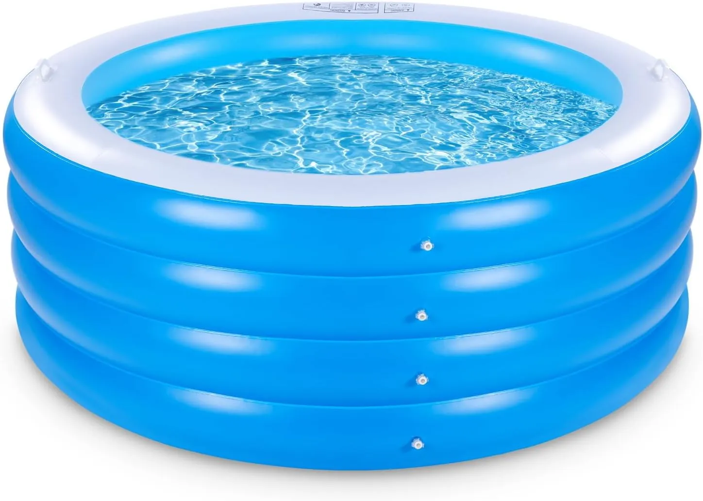 Inflatable Swimming Pool, 70"x30" Large Deep Round Inflatable Pool with Handles Family Pool, Summer Water Party, Kids, Outdoor, Garden Backyard, Suitable for Adults & 3  Year Olds (Blue)