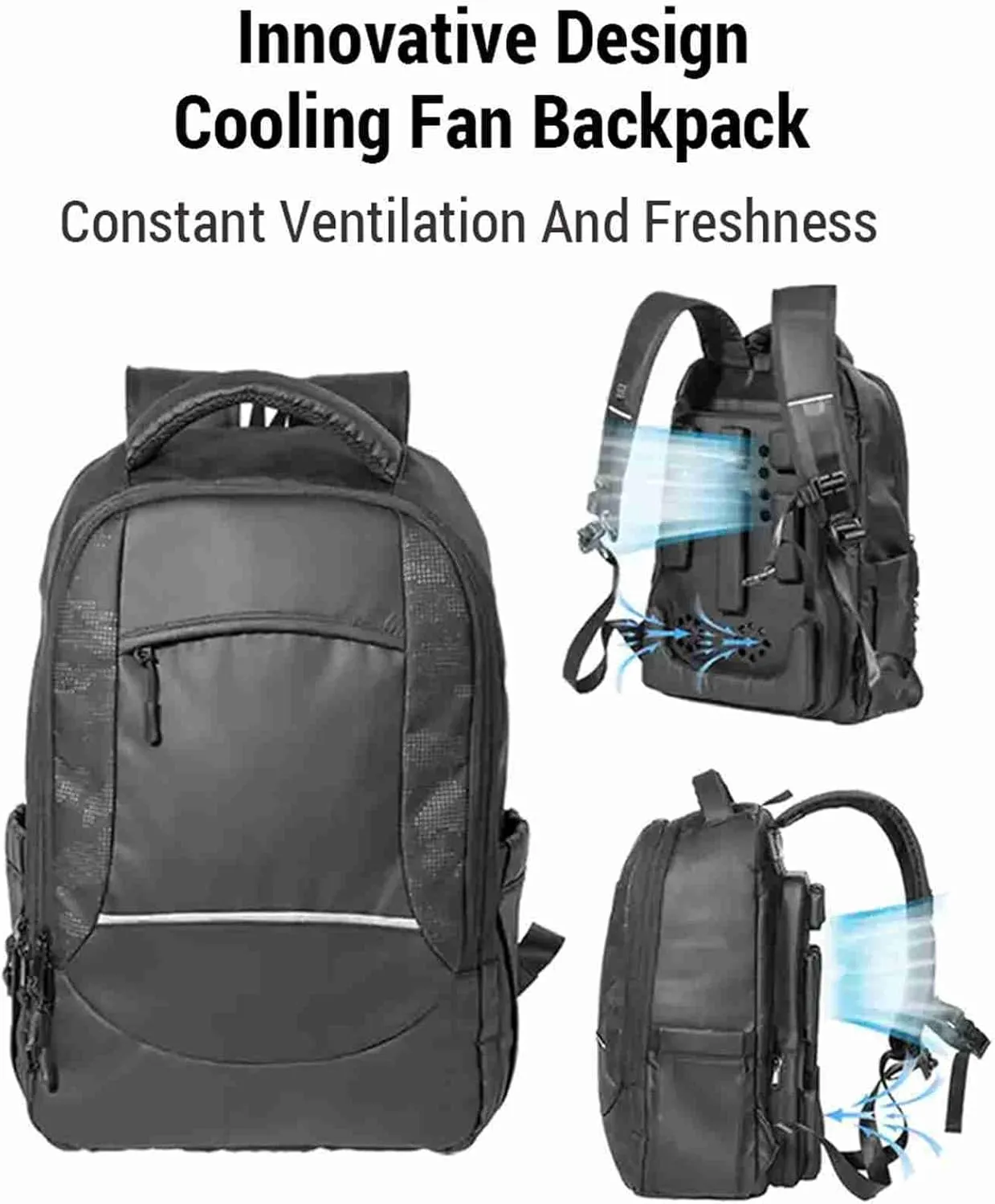 Insulated Cooler Backpack, Lightweight Leak Proof Backpack Cooler Bag Soft Lunch Backpack,Grey (Black)