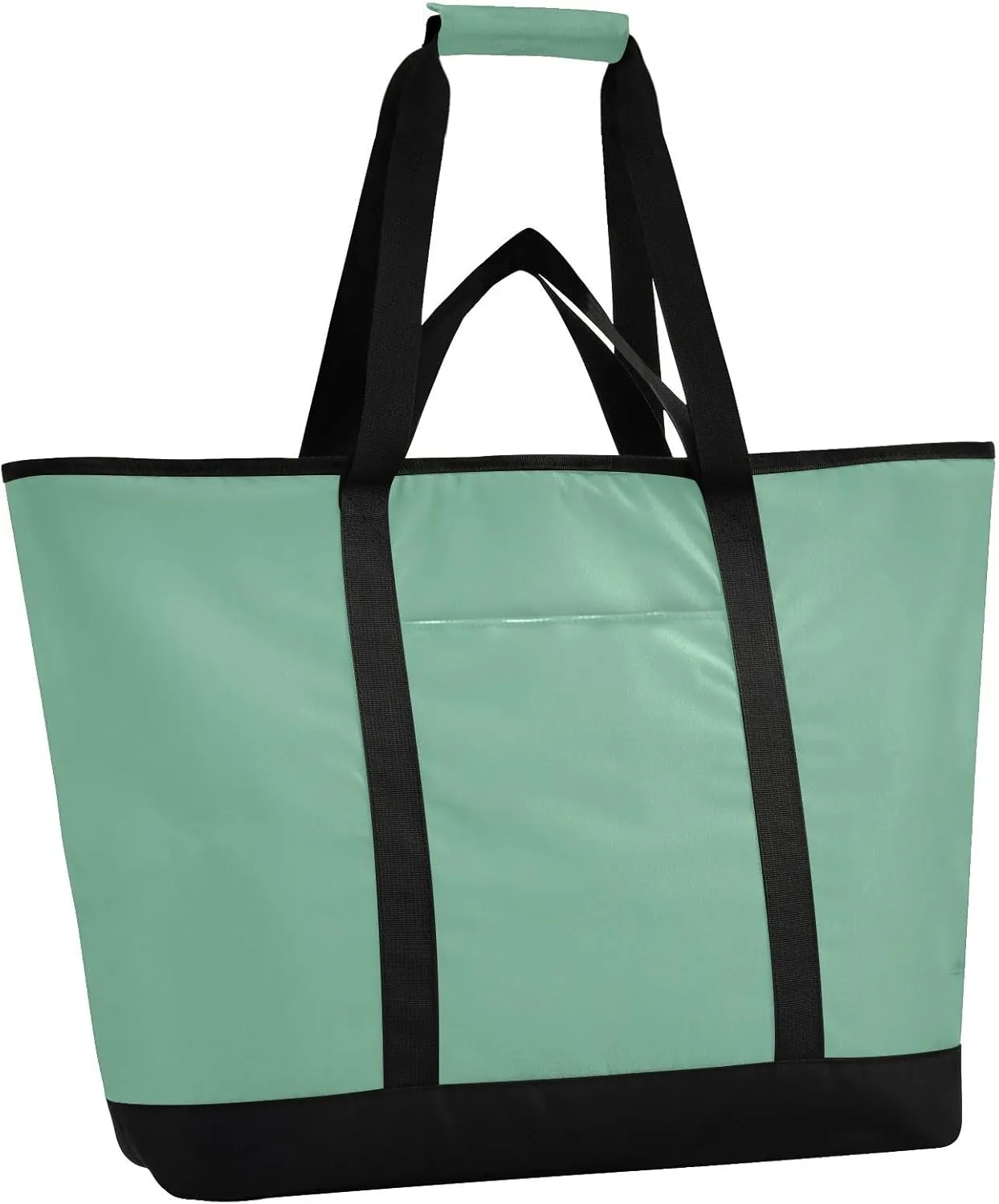 Insulated Cooler Tote Bag Keeps Food Hot or Cold Reusable Shopping Bags for Groceries with Zipper for Beach Travel Picnics