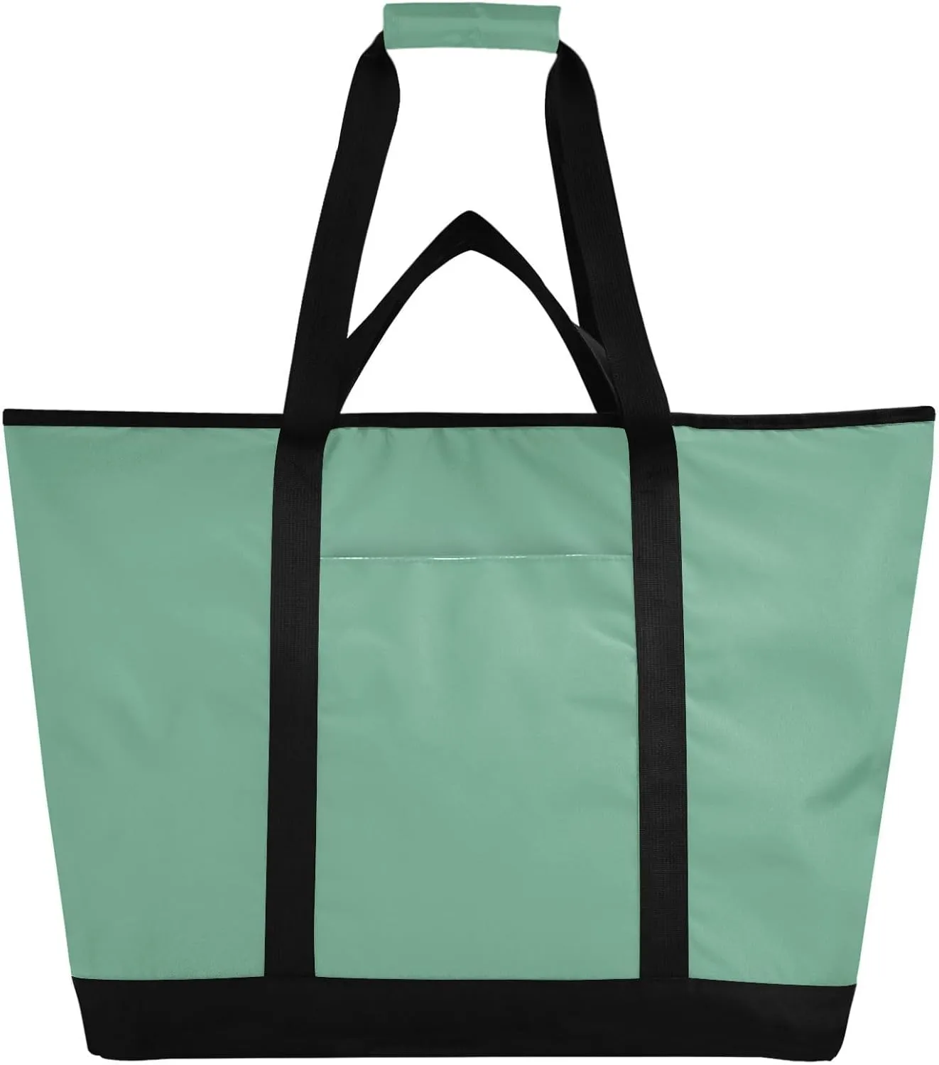 Insulated Cooler Tote Bag Keeps Food Hot or Cold Reusable Shopping Bags for Groceries with Zipper for Beach Travel Picnics
