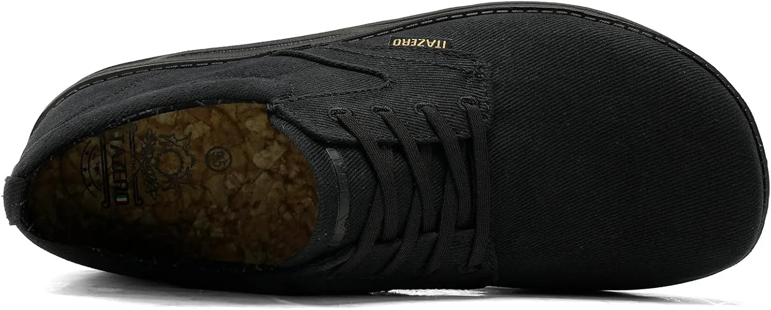 ITAZERO Men's Wide Toe Box Mesh Shoes Business Casual Wide Width Walking Shoes with Arch Support Insole for Plantar Fasciitis