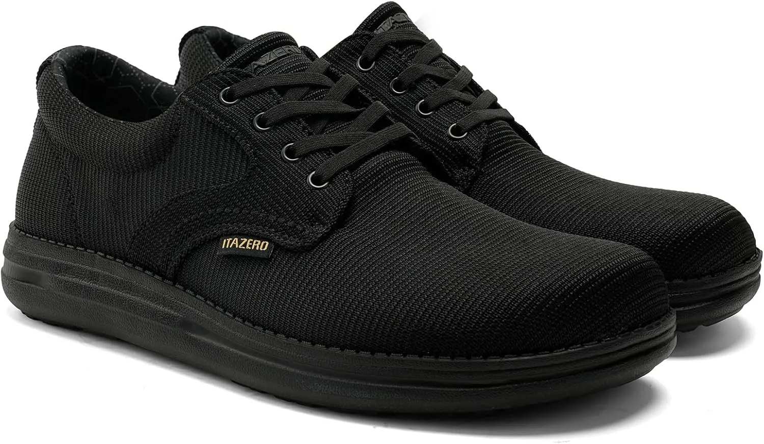 ITAZERO Men's Wide Toe Box Mesh Shoes Business Casual Wide Width Walking Shoes with Arch Support Insole for Plantar Fasciitis