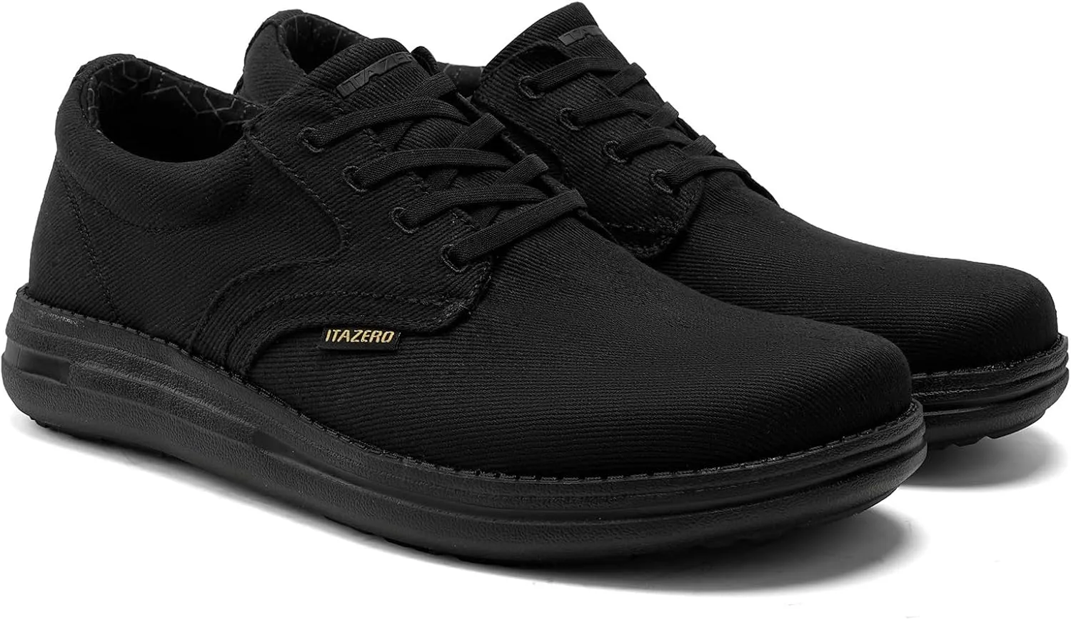 ITAZERO Men's Wide Toe Box Mesh Shoes Business Casual Wide Width Walking Shoes with Arch Support Insole for Plantar Fasciitis